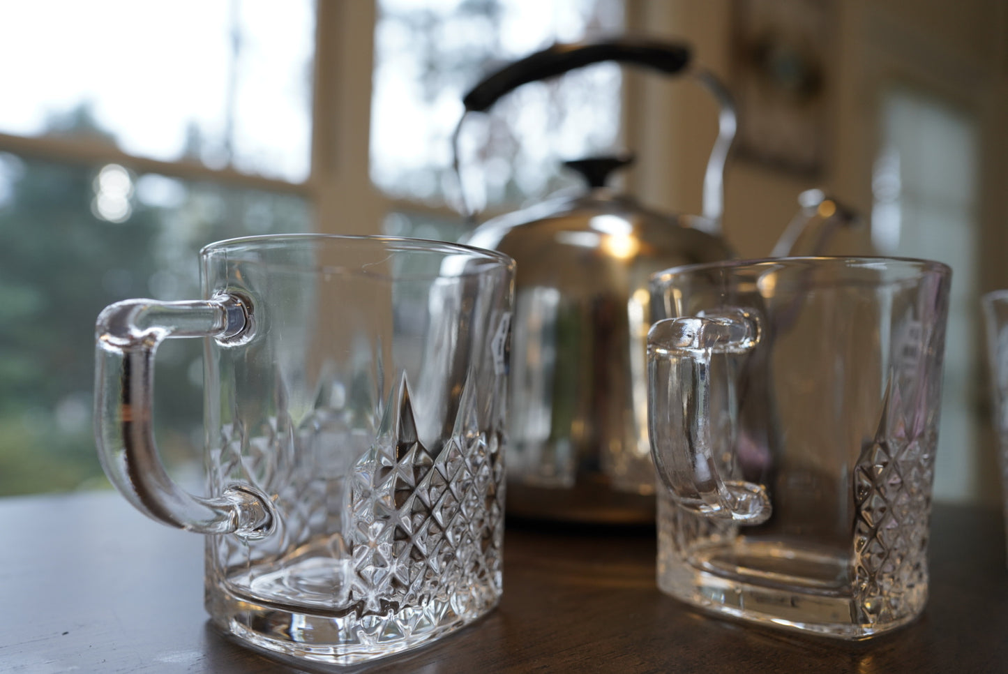 Diamond Tea Glass Cups