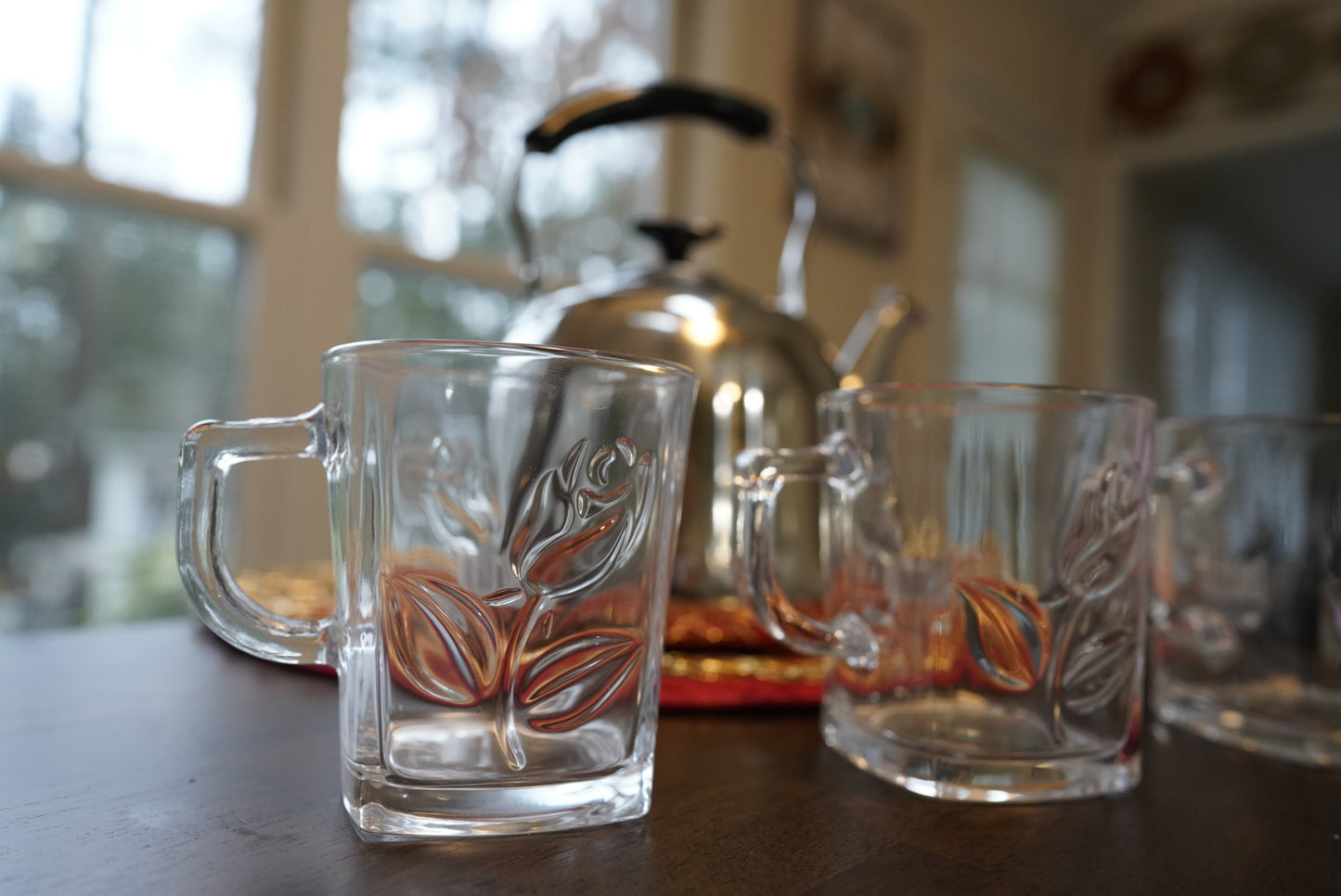 Rose Tea Glass Cup